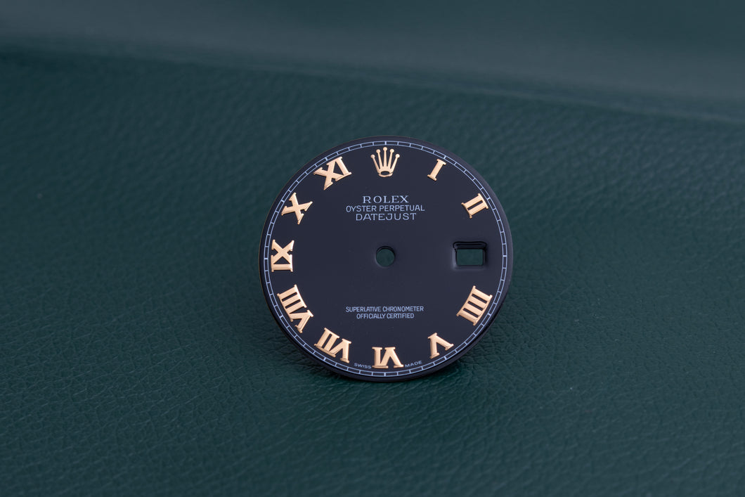 Rolex Datejust Black Roman Rose Gold Dial for 116231 FCD25108