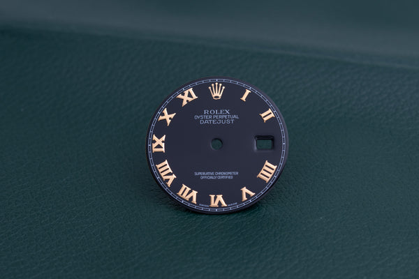 Load image into Gallery viewer, Rolex Datejust Black Roman Rose Gold Dial for 116231 FCD25108
