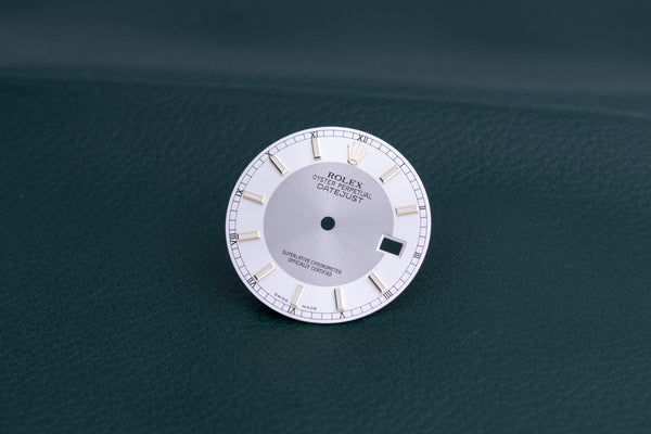 Load image into Gallery viewer, Rolex Mens Silver Tuxedo Index dial for model 116233 FCD25130
