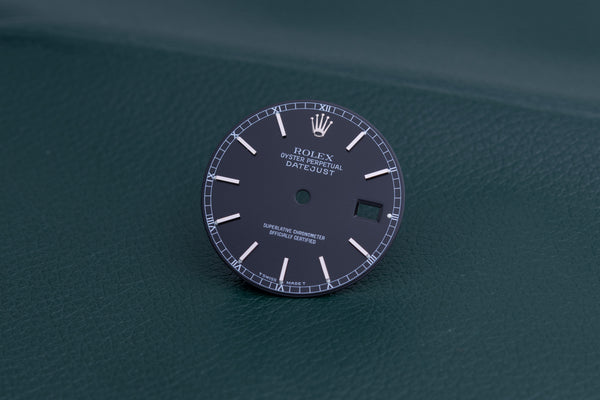 Load image into Gallery viewer, Rolex Datejust Black Stick dial for model 16234 FCD25158
