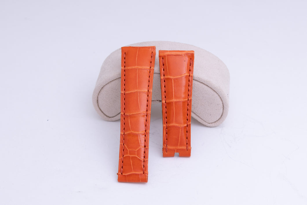 Rolex 20mm Orange Croc Strap B2295 FCD25315