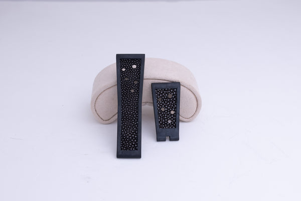 Load image into Gallery viewer, Rolex Geneve Strap Black Rubber Ref 340898 DATEJUST 20 x 16 FCD26158
