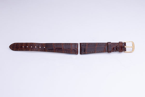 Load image into Gallery viewer, Patek Philippe 17mm USED Brown Leather Strap W Buckle FCD26318
