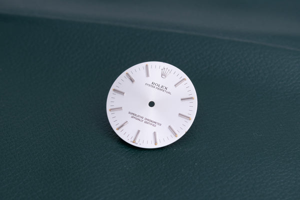 Load image into Gallery viewer, Rolex Oyster Perpetual Silver stick dial for model 1007 FCD26477
