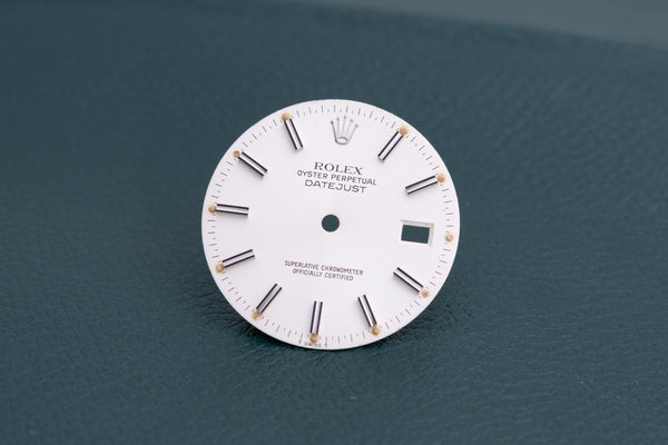 Load image into Gallery viewer, Rolex Datejust Silver Stick Dial for model 16030 - 16014 FCD26637
