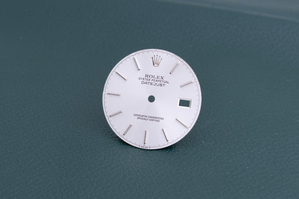 Load image into Gallery viewer, Rolex Datejust Silver Stick Dial for model 16030 - 16014 FCD26668
