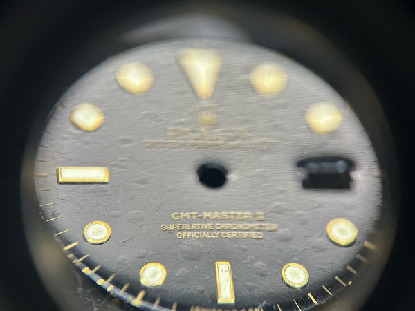 Load image into Gallery viewer, Rolex Black GMT Master II Dial for 16713 - 16718 DAMAGED FCD26784
