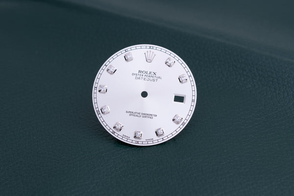 Load image into Gallery viewer, Rolex Datejust II Silver Diamond Dial for model 116300 - 116334 FCD27207
