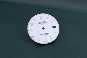 Rolex White Arabic Date dial ( scratch at 12 ) for model 15233 FCD27254