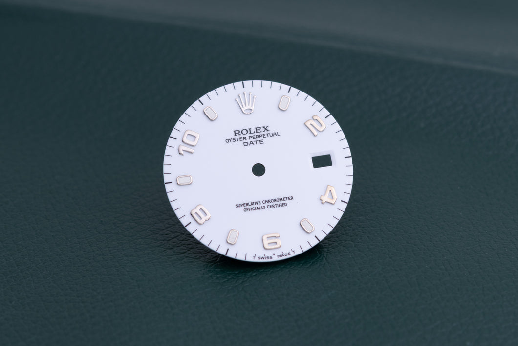 Rolex White Arabic Date dial ( scratch at 12 ) for model 15233 FCD27254