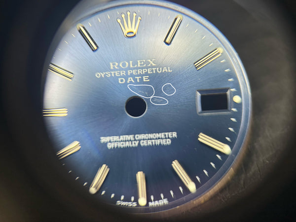 Load image into Gallery viewer, Rolex Date Blue stick marker dial for model 69160 FCD27467
