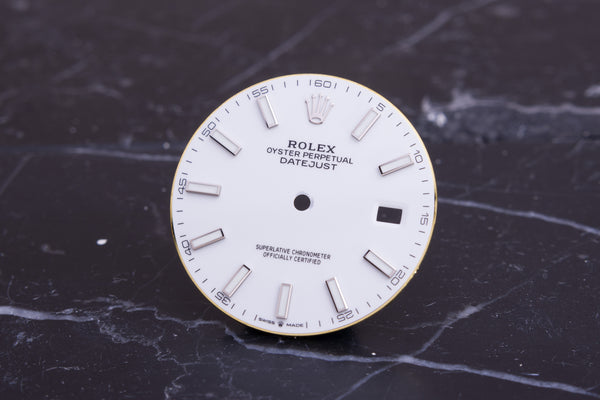 Load image into Gallery viewer, Rolex Datejust 41 White Stick Dial for 126334 - 126300 FCD27575
