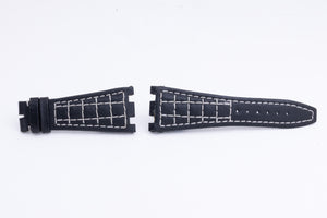 Audemars Piguet 28mm Black with White Stitch Strap FCD27640