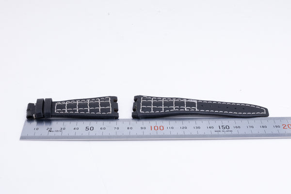 Load image into Gallery viewer, Audemars Piguet 28mm Black with White Stitch Strap FCD27640
