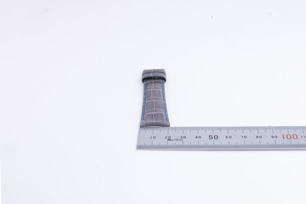 Load image into Gallery viewer, Audemars Piguet 20mm x 16 Gray with Blue stitching Croc Strap FCD27645
