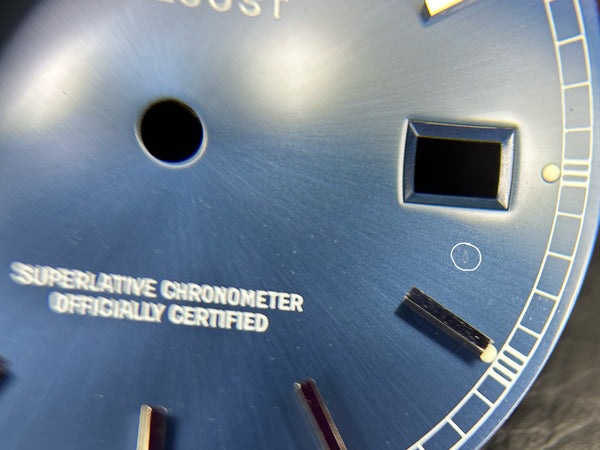 Load image into Gallery viewer, Rolex Mens Datejust Blue Stick Dial for 16200 - 16030 - 16234 FCD27674
