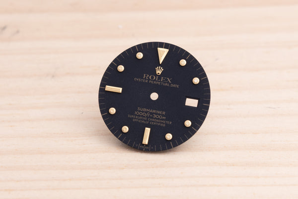 Load image into Gallery viewer, Rolex Submariner Matte Black Nipple Dial for 16808 - 16803 FCD27714
