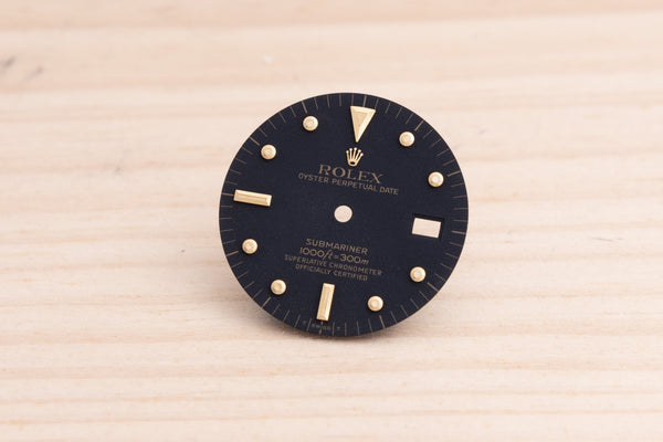 Load image into Gallery viewer, Rolex Submariner Matte Black Nipple Dial for 16808 - 16803 FCD27714
