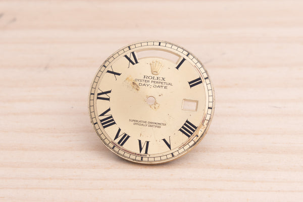 Load image into Gallery viewer, Rolex Day-Date Champagne Buckley Dial Damaged for 1803 FCD28008
