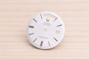 Rolex Non Quickset WG Daydate Silver Fat 9-6 Stick Dial for 1803 FCD28248