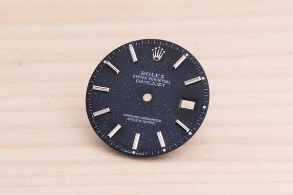 Load image into Gallery viewer, Rolex Datejust Black Spotted Stick Dial for 16014 - 16234 FCD28262
