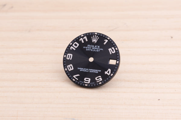 Load image into Gallery viewer, Rolex Midsize Black Arabic dial for model 178240 FCD28336
