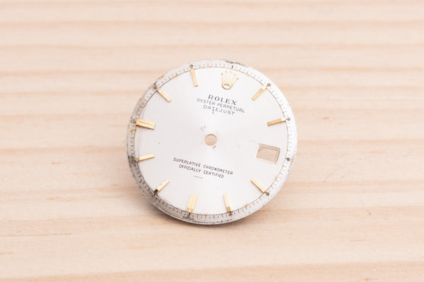 Load image into Gallery viewer, Rolex Datejust spotted / discolored dial for model 1601 FCD28343
