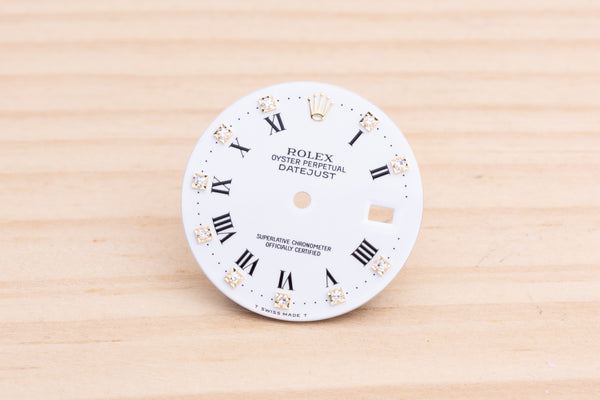 Load image into Gallery viewer, Rolex Datejust White Diamond Dial for model 16013 - 16233 FCD28932
