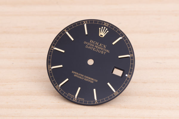 Load image into Gallery viewer, Rolex Datejust Black Stick dial for model 16233 FCD28981
