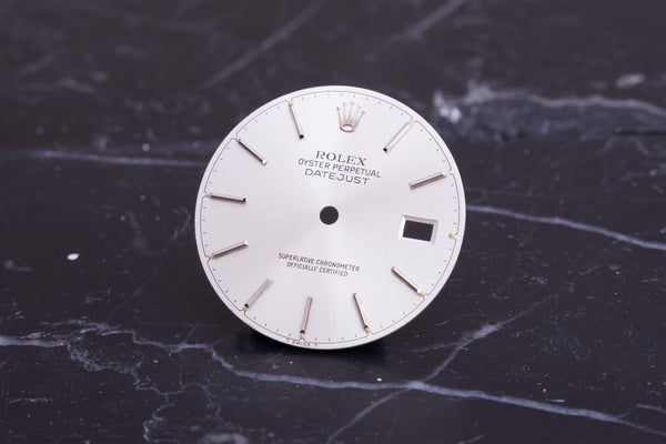 Load image into Gallery viewer, Rolex Datejust Silver Stick dial for model 16014 - 16030 FCD29068
