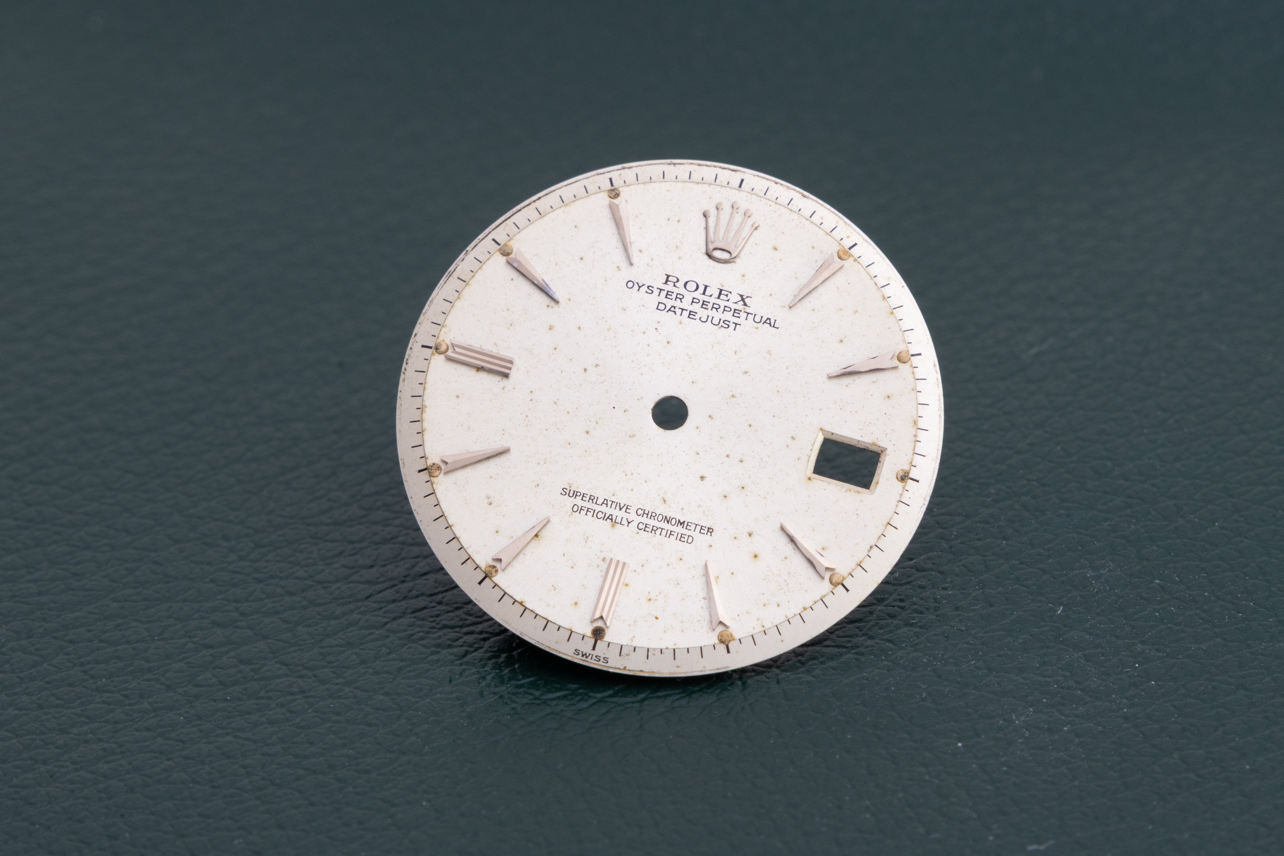 Rolex Datejust Silver Spotted Arrow Marker Dial for model 1601 FCD2907 ...