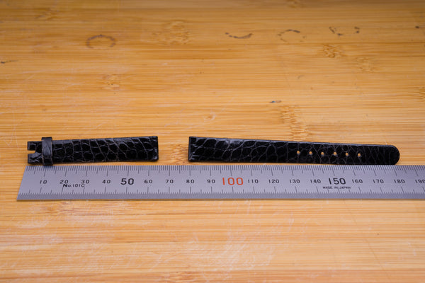 Load image into Gallery viewer, Patek Philippe Black 12mm x 10mm Strap FCD29121
