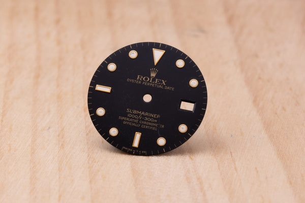 Load image into Gallery viewer, Rolex Submariner DAMAGED Black Dial for 16613 - 16803 - 16808 FCD29510
