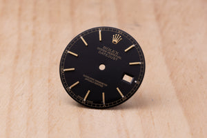 Rolex Datejust Black DAMAGED Stick dial for model 16013 - 16233 FCD29525