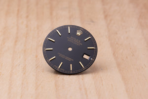 Rolex Datejust Black DAMAGED Stick dial for model 16013 - 16233 FCD29525