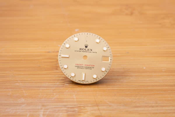 Load image into Gallery viewer, Rolex Midsize Yachtmaster damaged Champagne Dial for 68623 FCD29661
