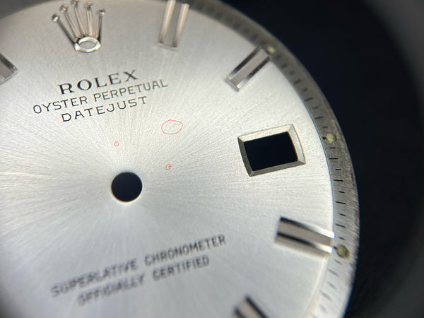 Load image into Gallery viewer, Rolex Datejust Silver Wide Boy Marker dial for model 1601 FCD29896
