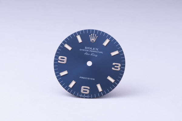Load image into Gallery viewer, Rolex Airking 34mm Blue Arabic Dial for 14000 Tritium Lume Does not Glow FCD29952
