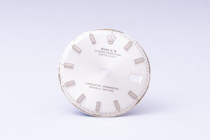 Rolex Silver stick marker dial for model 1601 - 1603 FCD29956