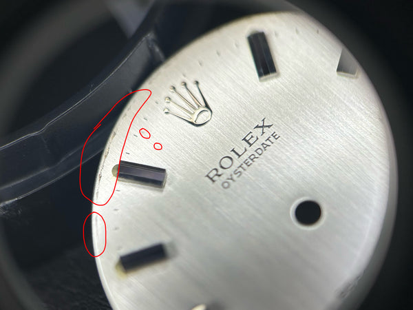 Load image into Gallery viewer, Rolex Silver Oyster Date Dial for model 6694 FCD29971
