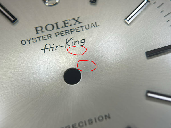 Load image into Gallery viewer, Rolex Airking Silver Stick Dial for model 14000 - 14010 FCD29989
