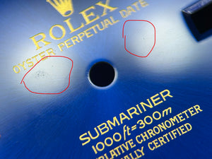 Rolex Submariner Blue "Swiss Made" Dial for model 16613 FCD30025