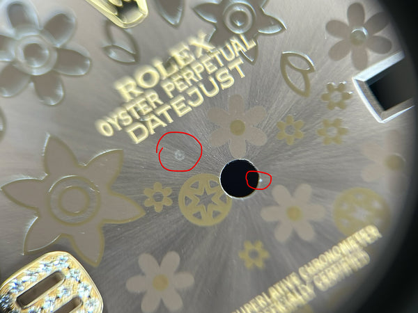 Load image into Gallery viewer, Rolex Datejust Brown Floral Diamond 6-9 Dial for model 116231 FCD30028

