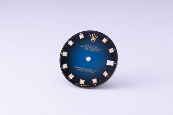 Load image into Gallery viewer, Rolex Midsize blue vignette diamond dial for model 68273 FCD30033
