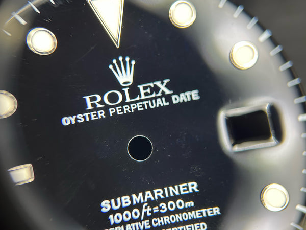 Load image into Gallery viewer, Rolex Submariner Black T<25 dial for model 16800 - 16610 FCD30040
