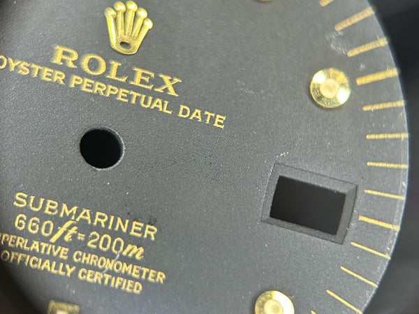 Load image into Gallery viewer, Rolex Vintage Submariner Matte Black Nipple Dial for 1680 FCD30078

