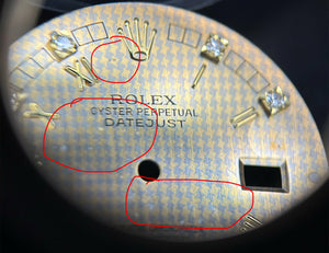 Rolex Mens Champagne Hounds Tooth Diamond Dial for model 16233 FCD30082