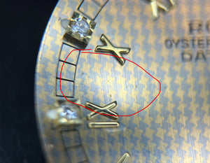 Rolex Mens Champagne Hounds Tooth Diamond Dial for model 16233 FCD30082