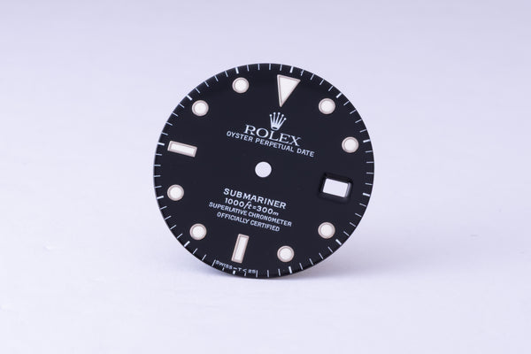 Load image into Gallery viewer, Rolex Submariner Black Swiss Made dial for model 16800 - 16610 FCD30090
