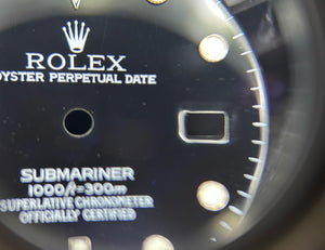 Rolex Submariner Black Swiss Made dial for model 16800 - 16610 FCD30090